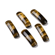 Natural Tiger Eye Connector Charms, Curved Tube, Arch, 36~37x10.5~11x5.5~6mm, Hole: 1.2mm(G-D460-02E)