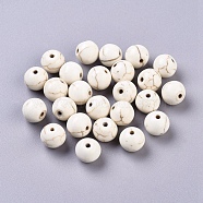 Synthetic Magnesite Beads, Round, White, 10mm, Hole: 0.8mm, about 800pcs/kg(TURQ-10D-11)