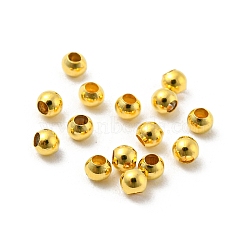 Glossy Brass Round Spacer Beads, Golden, 1.8mm, Hole: 0.9mm(KK-WH0055-01G)