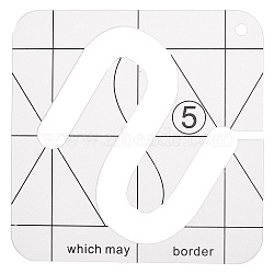 Gorgecraft Transparent Acrylic Sewing Template, for Free-Motion Quilting on Domestic Machine, Clear, 140x140x3mm(DIY-GF0002-89)