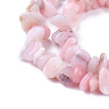 Natural Pink Opal Beads Strands, Chips, 4~12x3~8x1~6mm, Hole: 1mm, about 14.9 inch~16.1 inch(38~41cm)