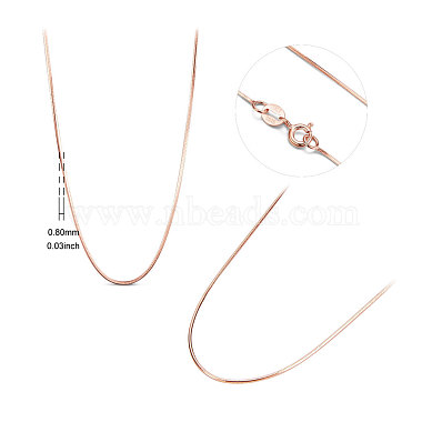 SHEGRACE 925 Sterling Silver Snake Chain Necklaces(JN734B)-2