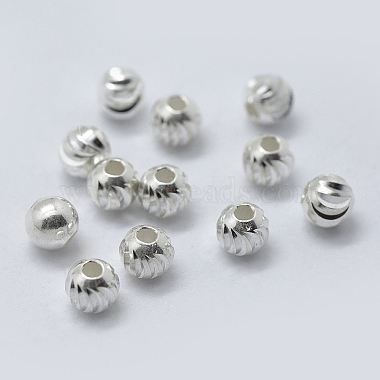 Sterling séparateurs perles ondulés argent(X-STER-K171-42S-02)-2