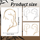 4Pcs 4 Style Alloy Antler Cuff Earrings(EJEW-AN0001-30)-2