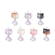 7Pcs Handmade Lampwork Pendants(PALLOY-JF04245-02)-1