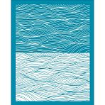 Silk Screen Printing Stencil, for Painting on Wood, DIY Decoration T-Shirt Fabric, Wave Pattern, 100x127mm(DIY-WH0341-129)