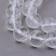 Natural Quartz Crystal Beads Strands, Round, 6~6.5mm, Hole: 1mm, about 63pcs/strand, 15.5 inch(G-Q462-6mm-32)
