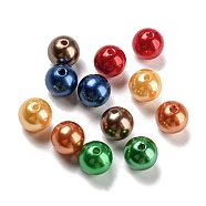 Baking Painted ABS Plastic Beads, Round, Dyed, Mixed Color, 14mm, Hole: 1.8mm, about 350pcs/500g(KY-C017-05)