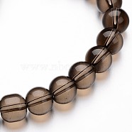 Glass Round Bead Strands, Rosy Brown, 8mm, Hole: 1mm, about 40pcs/strand, 11 inch(GLAA-I028-8mm-03)