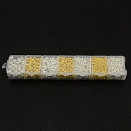 1 Box Mixed Color Iron Round Spacer Beads, 2~5mm, Hole: 1~1.5mm, about 105g/box(IFIN-X0002-01-B)