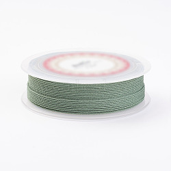 Braided Nylon Threads, Dyed, Knotting Cord, for Chinese Knotting, Crafts and Jewelry Making, Dark Green, 1.5mm, about 13.12 yards(12m)/roll(NWIR-E023-1.5mm-06)
