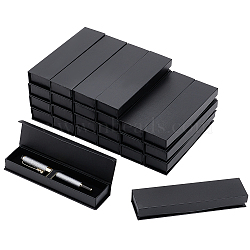 Cardboard Pen Cases, Fourtain Pen Box, with Magnetic Closure, Office & School Supplies, Rectangle, Black, 176x43.5x24mm(AJEW-WH0248-518)