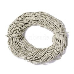 Polyester Cord, Twisted Cord, Light Yellow, 5mm, about 97~100m/bundle(NWIR-P021-033)
