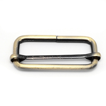 Iron Buckles, Rectangle, Brushed Antique Bronze, 29x60x5mm