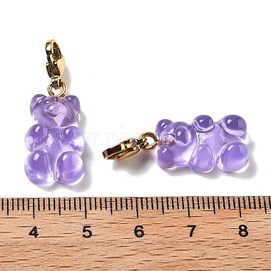 Bear Resin Pendant Decorations(STAS-M092-01G-06)-3