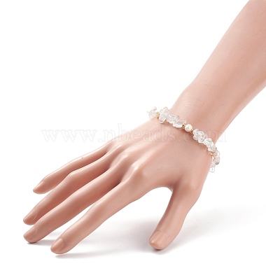 Puces de pierres précieuses naturelles et bracelet coulissant perlé pour femme(BJEW-JB08334)-3