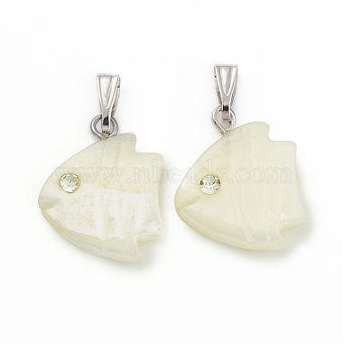 Platinum Seashell Color Fish Trochus Shell Pendants