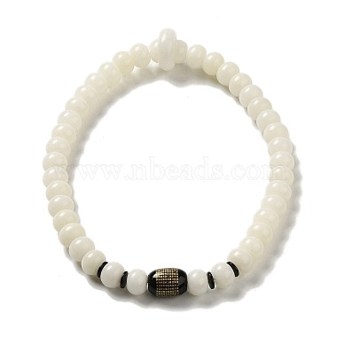 White Round Mixed Stone Bracelets