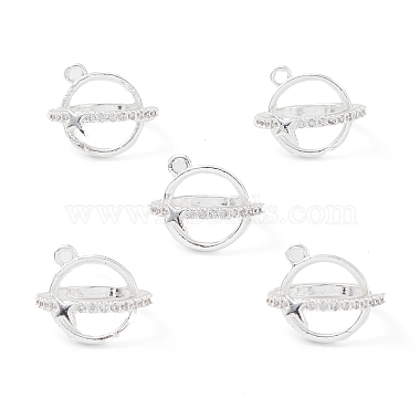 placage en rack laiton pave clair zircone cubique perle cage pendentifs(KK-G464-10S)-4