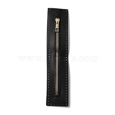 Black Imitation Leather Zippers & Parts