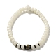 Natural Agate & White Jade Bodhi Root Round Beaded Stretch Bracelets(BJEW-B080-18)-1