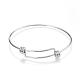 Adjustable 304 Stainless Steel Expandable Bangle Making(BJEW-G546-01P)-2