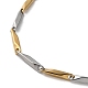 201 Stainless Steel Bar Link Chain Necklaces for Men Women(NJEW-G112-07B-GP)-2