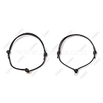 40Pcs 2 Colors Adjustable Black Waxed Polyester Cord Bracelet Making, with 304 Stainless Steel Jump Rings, Golden & Stainless Steel Color, Inner Diameter: 2-3/8~5-1/8 inch(6~13cm), 20pcs/color(AJEW-UN00043)