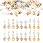 30Pcs 3 Styles Natural Cultured Freshwater Pearl & 304 Stainless Steel Heart Pendants, with 304 Stainless Steel Findings, White, Golden, 26mm, Hole: 3mm, 10pcs/style(PALLOY-TAC0318)