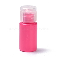 PET Bottles, Refillable Bottle, Travel Size Bottles with Flip Cap, for Skin Care Refillable Bottle, Column, Deep Pink, 2.3x5.6cm, Hole: 13mm, Capacity: 10ml(0.34fl. oz)(MRMJ-K013-01B)