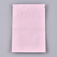Solid Color Plastic Zip Lock Bags, Resealable Aluminum Foil Pouch, Food Storage Bags, Pink, 15x10cm, Unilateral Thickness: 3.9 Mil(0.1mm)(X1-OPP-P002-B03)