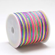 Nylon Thread, Chinese Knotting Cord, Colorful, 1.5mm, about 142.16 yards(130m)/roll(NWIR-Q009B-C01)