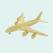 Wood Assembly Toys for Boys and Girls, 3D Puzzle Model for Kids, Plane, BurlyWood, Finished: 196x207x68mm(WOCR-PW0001-119A)