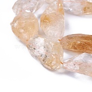 Natural Citrine Beads Strands, Nuggets, 24~36x12~21x7~16mm, Hole: 1.3mm, about 13pcs/strand, 15.9 inch(40.5cm)(G-I225-02)