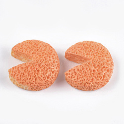 Resin Cabochons, Bread, Imitation Food, Coral, 28x26.5x10mm(CRES-T011-03)