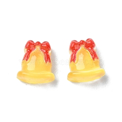 Christmas Series Resin Cabochons, Christmas Bell, 7x6.5x3.5mm(CRES-Q006-02A)