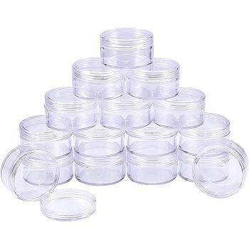 Plastic Bead Containers, Column, Clear, 5x2.8cm, Capacity: 30ml, 16pcs/box