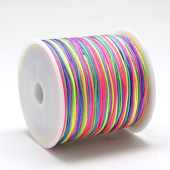 Nylon Thread, Chinese Knotting Cord, Colorful, 1.5mm, about 142.16 yards(130m)/roll