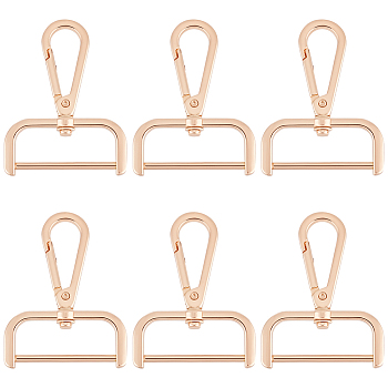 10Pcs Alloy Swivel Lobster Claw Clasps, for Bag Making, Light Gold, 63x47x8mm, Hole: 13x38mm