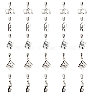 Mixed Shapes Alloy Dangle Charms