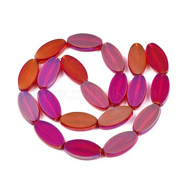 Painted Transparent Glass Beads Strands(GLAA-E033-06A-02)-2