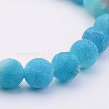 Natural Weathered Agate(Dyed) Stretch Beads Bracelets(BJEW-JB02513-04)-2