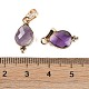 Natural Amethyst Faceted Pendans(KK-L218-004G-01)-3