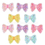 10Pcs 5 Colors Acrylic Cabochons, Bowknot, Mixed Color, 25x30mm, 2pcs/color(MACR-SZ0001-92)