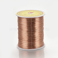 Round Copper Wire for Jewelry Making, Champagne Gold, 24 Gauge, 0.5mm, about 1968.5 Feet(600m)/roll(CWIR-Q005-0.5mm-02)