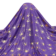 Polyester Fabric, for Clothing Accessories, Spider with Spider Web, Purple, 150x0.02cm(DIY-WH0496-86A)