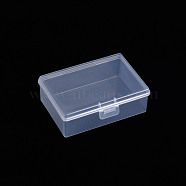 Polypropylene(PP) Bead Storage Container, Mini Storage Containers Boxes, with Hinged Lid, Rectangle, Clear, 9.7x6.7x3.3cm, Inner Size: 9.2x6.3cm(CON-S043-006)