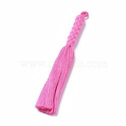 Nylon Tassel Big Pendants, Violet, 90~100x7mm, Hole: 3x2mm(FIND-L010-A13)