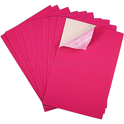 Jewelry Flocking Cloth, Polyester, Self-adhesive Fabric, Rectangle, Deep Pink, 29.5x20x0.07cm(DIY-BC0010-23C)