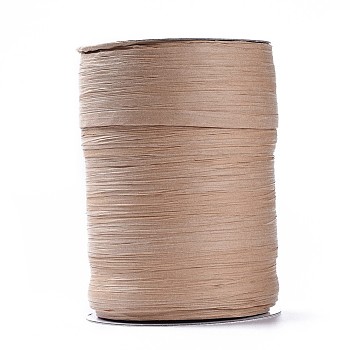 Raffia Paper Cords for DIY Jewelry Making, Paper Twine, Tan, 6.5mm, about 300m/roll